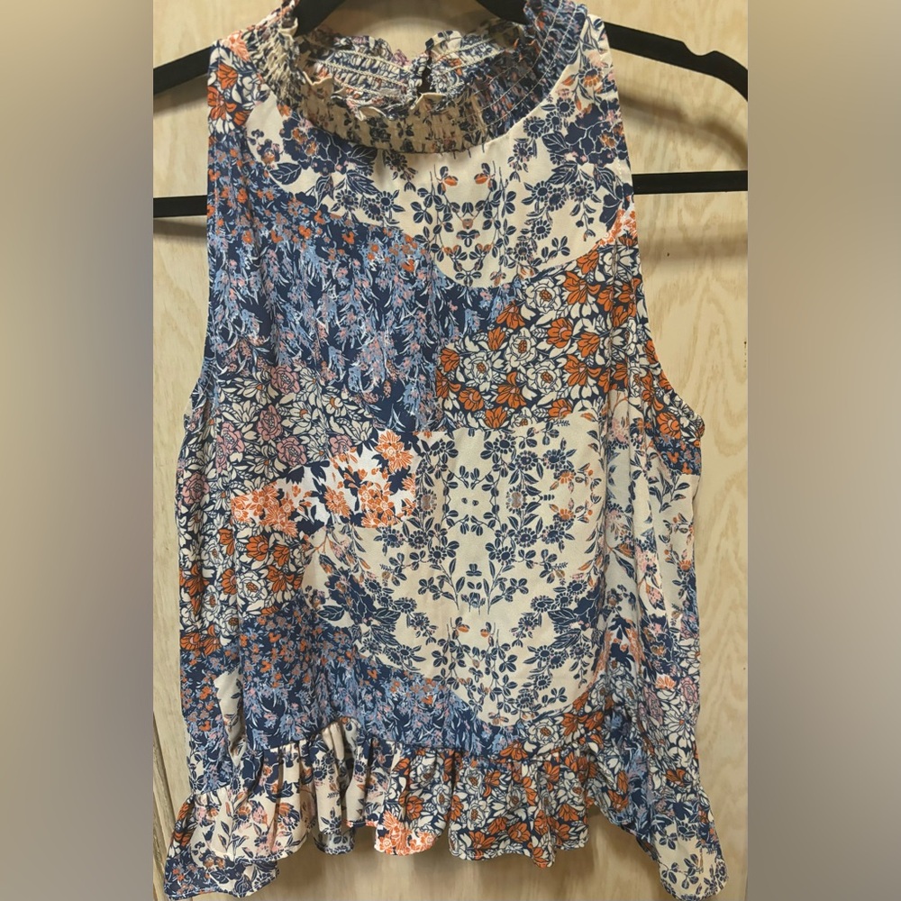 Liberty Love Floral Halter Top Size Medium
